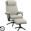 Leen Bakker Relaxfauteuil Vincent incl. hocker - zand