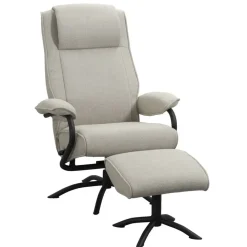 Leen Bakker Relaxfauteuil Vincent incl. hocker - zand