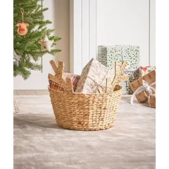 Opbergmanden-Leen Bakker RENNE - Kerstmand - Naturel - Waterhyacint