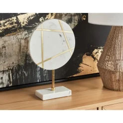 Beelden-Beliani RETHIMNO - Decoratie figuur - Wit - Marmer
