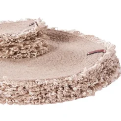 Placemats-Leen Bakker RIBBERY - Set van 12 placemats en onderzetters - Natuurlijk - Jute