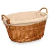 Kipit Rieten opberg mand - gevlochten riet - bruin - 60 x 48 x 35 cm