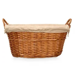 Kipit Rieten opberg mand - gevlochten riet - bruin - 60 x 48 x 35 cm