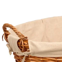 Kipit Rieten opberg mand - gevlochten riet - bruin - 60 x 48 x 35 cm