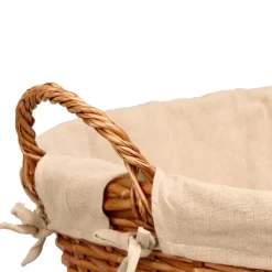 Kipit Rieten opberg mand - gevlochten riet - bruin - 51 x 45 x 28 cm