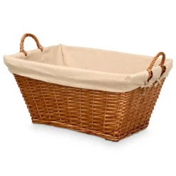 Kipit Rieten opberg mand - gevlochten riet - bruin - 65 x 43 x 35 cm