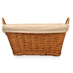 Kipit Rieten opberg mand - gevlochten riet - bruin - 65 x 43 x 35 cm