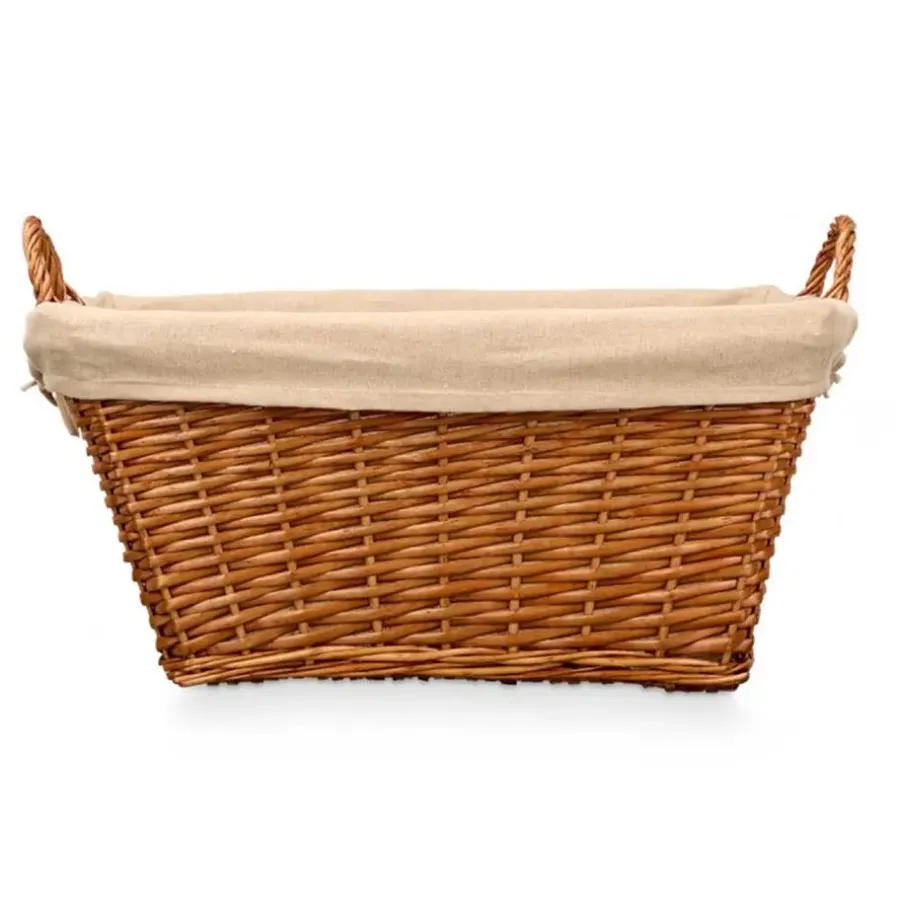Kipit Rieten opberg mand - gevlochten riet - bruin - 65 x 43 x 35 cm