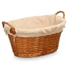 Kipit Rieten opberg mand - gevlochten riet - bruin - 54 x 37 x 30 cm