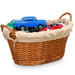 Kipit Rieten opberg mand - gevlochten riet - bruin - 54 x 37 x 30 cm