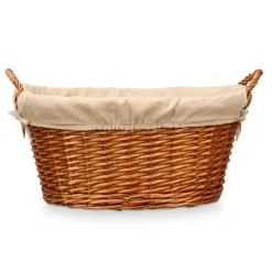 Kipit Rieten opberg mand - gevlochten riet - bruin - 54 x 37 x 30 cm