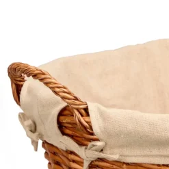 Kipit Rieten opberg mand - gevlochten riet - bruin - 54 x 37 x 30 cm