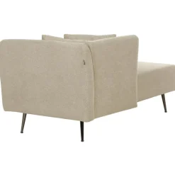 Loveseats-Beliani RIOM - Chaise longue - Beige - Rechtszijdig - Stof