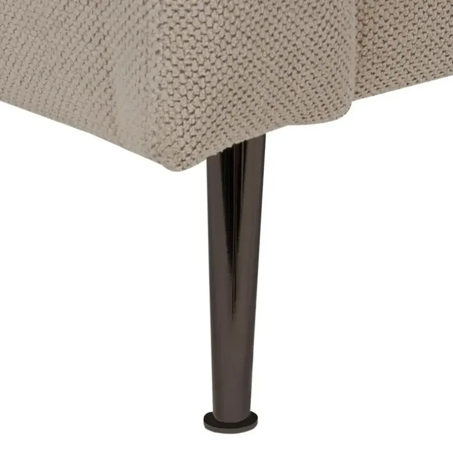 Loveseats-Beliani RIOM - Chaise longue - Beige - Rechtszijdig - Stof
