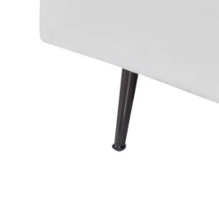 Beliani RIOM - Chaise longue - Wit - Rechtszijdig - Stof