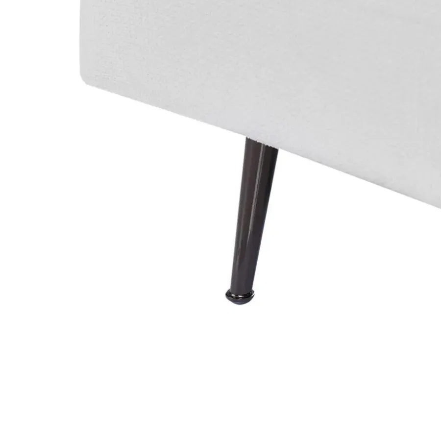 Beliani RIOM - Chaise longue - Wit - Linkszijdig - Stof