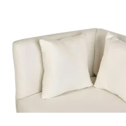 Beliani RIOM - Chaise longue - Wit - Linkszijdig - Stof