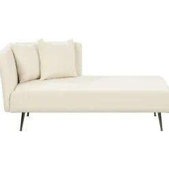 Beliani RIOM - Chaise longue - Wit - Linkszijdig - Bouclé