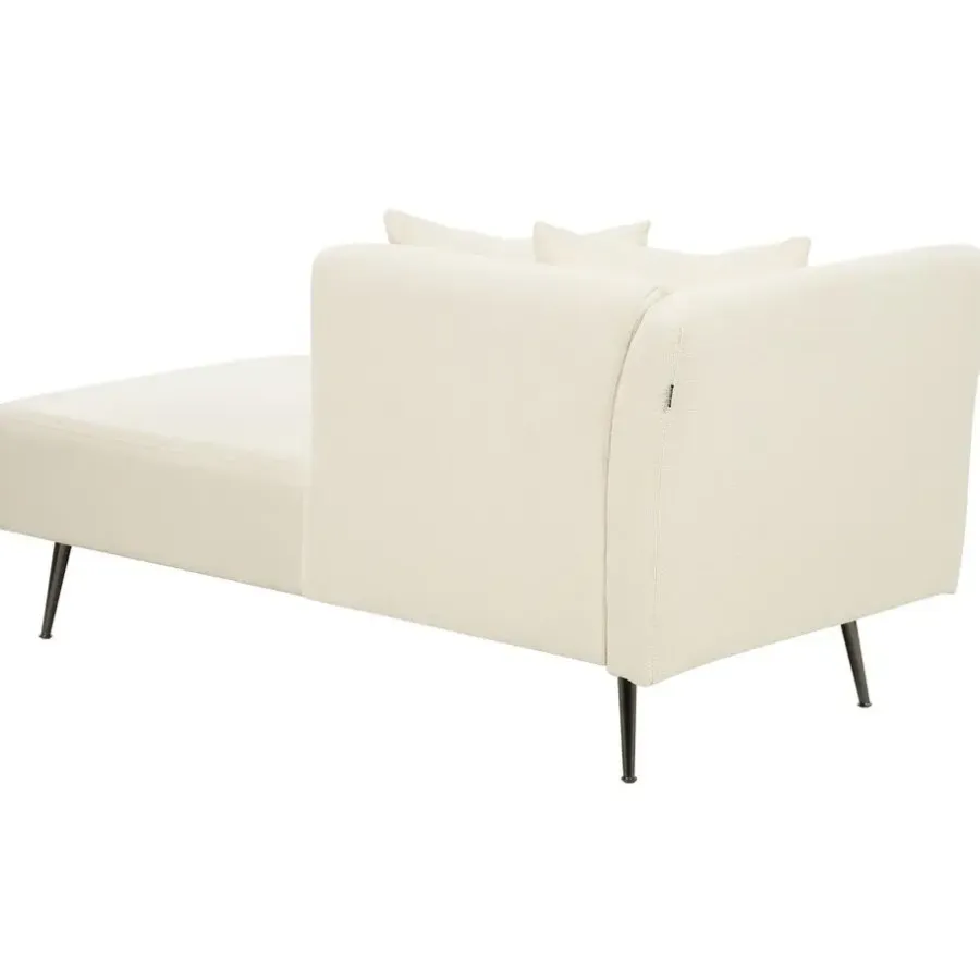 Beliani RIOM - Chaise longue - Wit - Linkszijdig - Bouclé