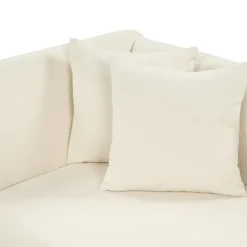 Beliani RIOM - Chaise longue - Wit - Linkszijdig - Bouclé