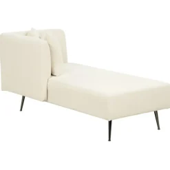 Loveseats-Beliani RIOM - Chaise longue - Wit - Rechterzijde - Bouclé