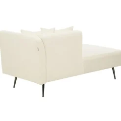 Loveseats-Beliani RIOM - Chaise longue - Wit - Rechterzijde - Bouclé
