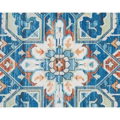 Beliani RITAPURAM - Laagpolig vloerkleed - Blauw - 80 x 300 cm - Polyester