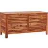 Kussenboxen-Beliani RIVIERA - Kussenbox - Donkere houtkleur - 130 cm - Acaciahout
