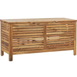 Beliani RIVIERA - Kussenbox - Lichte houtkleur - 130 cm - Acaciahout