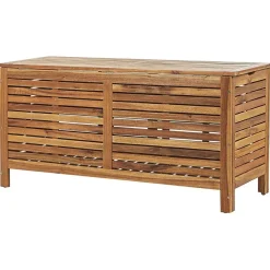 Beliani RIVIERA - Kussenbox - Lichte houtkleur - 130 cm - Acaciahout
