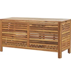 Beliani RIVIERA - Kussenbox - Lichte houtkleur - 130 cm - Acaciahout