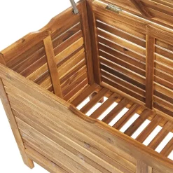 Beliani RIVIERA - Kussenbox - Lichte houtkleur - 130 cm - Acaciahout