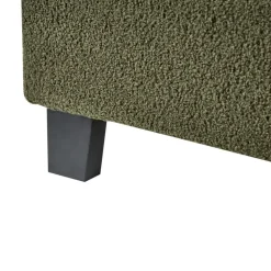 1-Persoons Bedden-Beliani ROANNE - Eenpersoonsbed - Donkergroen - 90 x 200 cm - Bouclé