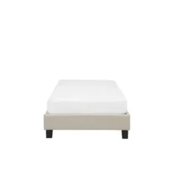 1-Persoons Bedden-Beliani ROANNE - Kinderbed - Beige - 90 x 200 cm - Polyester