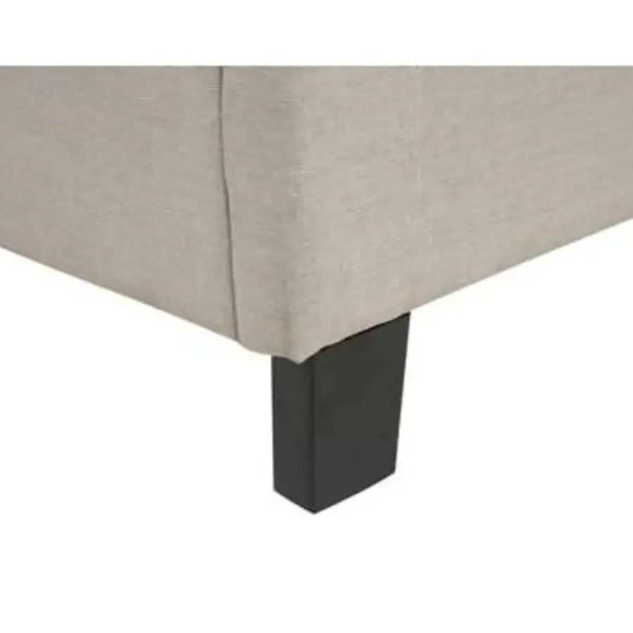 1-Persoons Bedden-Beliani ROANNE - Kinderbed - Beige - 90 x 200 cm - Polyester