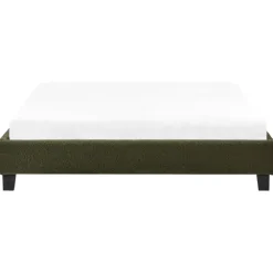 Beliani ROANNE - Tweepersoonsbed - Donkergroen - 140 x 200 cm - Bouclé