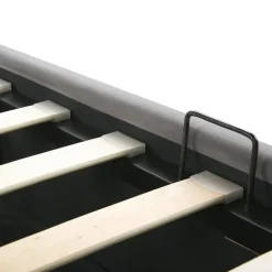 Twijfelaars-Beliani ROCHEFORT - Bed met opbergruimte - Grijs - 140 x 200 cm - Fluweel