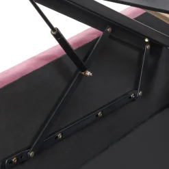 2-Persoons Bedden-Beliani ROCHEFORT - Tweepersoonsbed - Roze - 160 x 200 cm - Fluweel