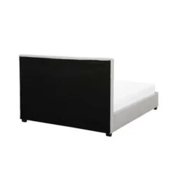 2-Persoons Bedden-Beliani ROCHELLE - Bed opbergruimte - Lichtgrijs - 140 x 200 cm - Polyester