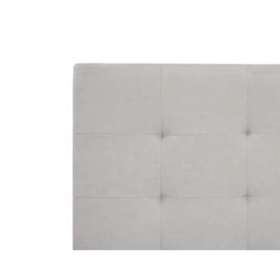 2-Persoons Bedden-Beliani ROCHELLE - Bed opbergruimte - Lichtgrijs - 140 x 200 cm - Polyester