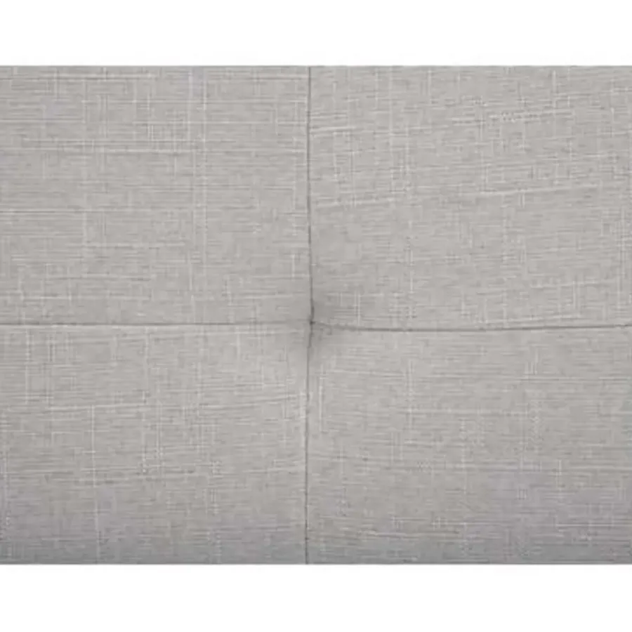 2-Persoons Bedden-Beliani ROCHELLE - Bed opbergruimte - Lichtgrijs - 140 x 200 cm - Polyester