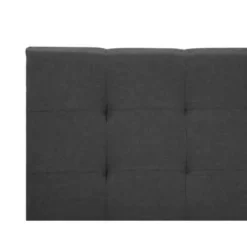 2-Persoons Bedden-Beliani ROCHELLE - Tweepersoonsbed - Donkergrijs - 140 x 200 cm - Polyester