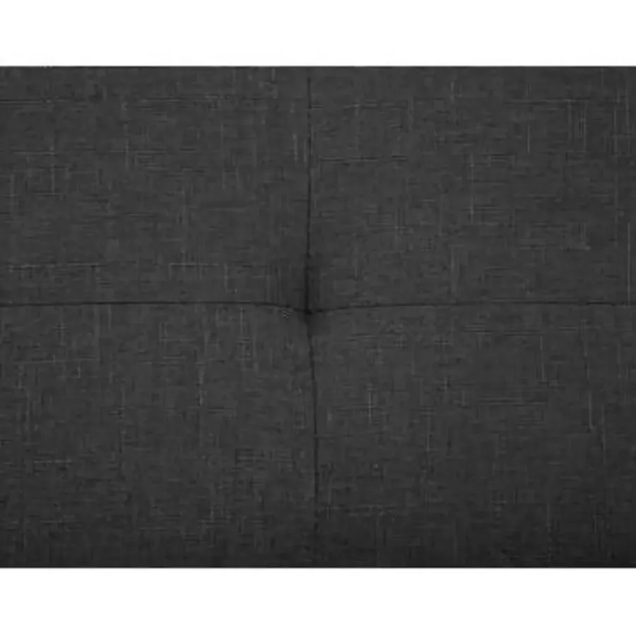 2-Persoons Bedden-Beliani ROCHELLE - Tweepersoonsbed - Donkergrijs - 140 x 200 cm - Polyester