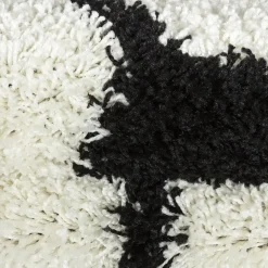 Vloerkleden|Vloerkleden Kinderkamer-Muratap Rond Fun Voetbal Vloerkleed Kinderkamer - Ø100 cm - Zwart Wit - Kids Speeltapijt