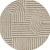 Muratap Rond Modern Japandi Vloerkleed - Beige - Boho Scandinavisch - Ø200 cm Laagpolig