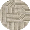 Vloerkleden|Laagpolige Vloerkleden-Muratap Rond Modern Japandi Vloerkleed - Beige - Boho Scandinavisch - Ø160 cm Laagpolig