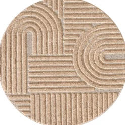 Muratap Rond Modern Japandi Vloerkleed - Roze - Boho Scandinavisch - Ø160 cm Laagpolig