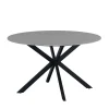 Dimehouse Ronde eettafel Yuna Ø130 cm marmerlook grijs - Stoneware - Grijs