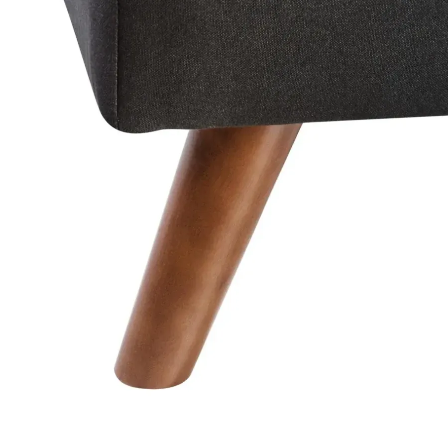 Slaapbanken|Slaapbanken-Beliani RONNE - Slaapbank 3-zits - Zwart - Polyester