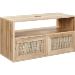 Leen Bakker ROSELL - Hangende wastafelkast - Lichthout - 86 x 45 cm - Vezelplaat